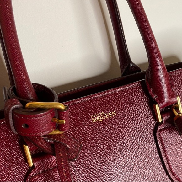 Alexander McQueen Burgundy Leather Heroine Tote - Picture 4 of 7